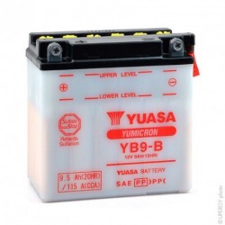 Batterie YUASA YB9-B avec acide