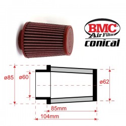 Filtre à Air conique BMC - ø60mm x 85mm - RIGHT