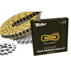 Kit Chaine AFAM - 125 EXT 99-01 APRILIA - Acier - Chaine 520XLR2-Renforce