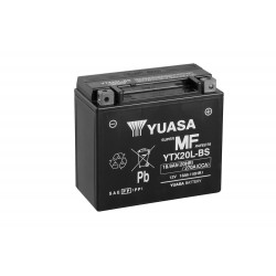 Batterie YUASA YTX20L-BS sans entretien livrée avec pack acide