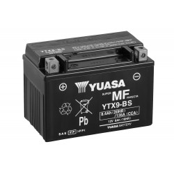 Batterie YUASA YTX9-BS sans entretien livrée avec pack acide
